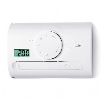 TERMOSTAT ELEKTRONICZNY SZARY RAL7016, NASTAWY POKRĘTŁEM, FUNKCJA