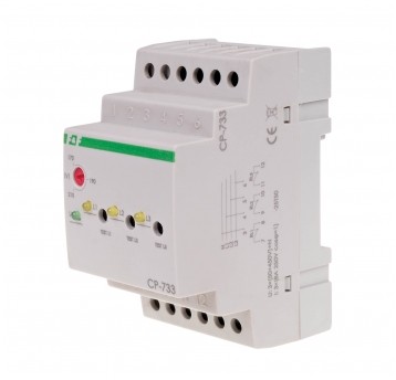 trójfazowy, Un=3x(50÷450)V+N, styk 3×1R, 3 PRZEKAŹNIK NAPIĘCIOWY