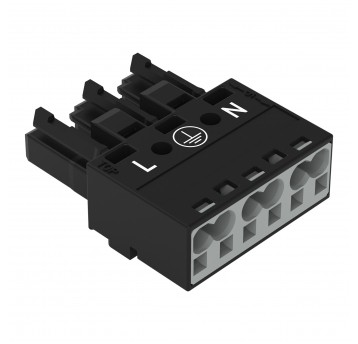 WA.gniazdo 3-bieg. kodowanie A 4,00 mm. czarn GNIAZDO