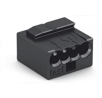 WA.ZŁĄCZKA WAGO 4x0,6-0,8MM CZARNA