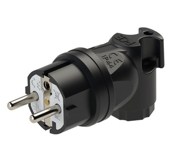 Wtyczka gumowa kątowa 10/16A 2P+Z 230V UNI‑SCHUKO IP44 /guma‑poliamid/ TAURUS 05821‑s