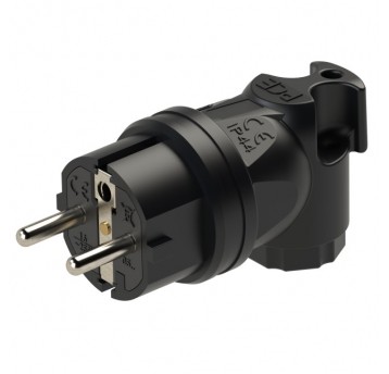 WTYCZKA GUMOWA KĄTOWA 10/16A 2P+Z 230V UNI-SCHUKO IP44 TAURUS