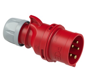 Wtyczka przenośna 16A 5P 400V czerwona IP44 SHARK 015‑6