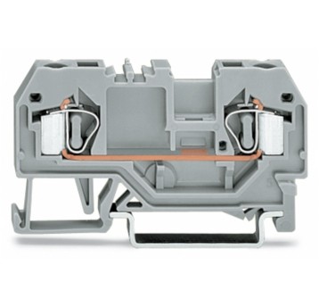 ZŁĄCZKA 2-PRZEWOD. 4mm SZARA