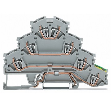 ZŁĄCZKA 4-PRZEWOD. 4mm2 L1 L2 L3 PE szara