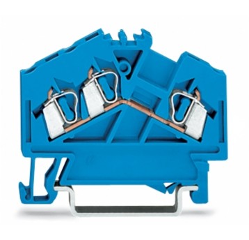 ZŁĄCZKA PRZELOTOWA 3-PRZEWOD. 2,5MM NIEBIE